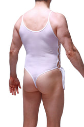 PetitQ Body Lacets Plum White