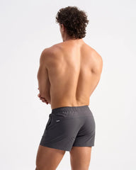 Dark gray bolt 3 shorts with sleek modern design and elastic waistband for athletic performance and comfort
