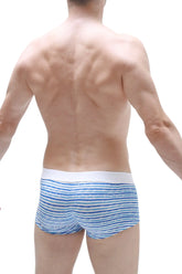 Boxer brief taik malo blue and white striped men’s boxer briefs with a solid white waistband for everyday wear