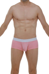 Petitq boxer chillax modal pink men’s briefs in pink with contrasting white waistband made from soft modal fabric