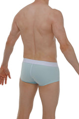 Light blue petitq boxer briefs with white waistband made from modal fabric for comfortable chillax wear