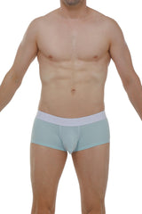 Petitq boxer chillax modal sky blue light blue men’s briefs with white waistband made from soft modal fabric