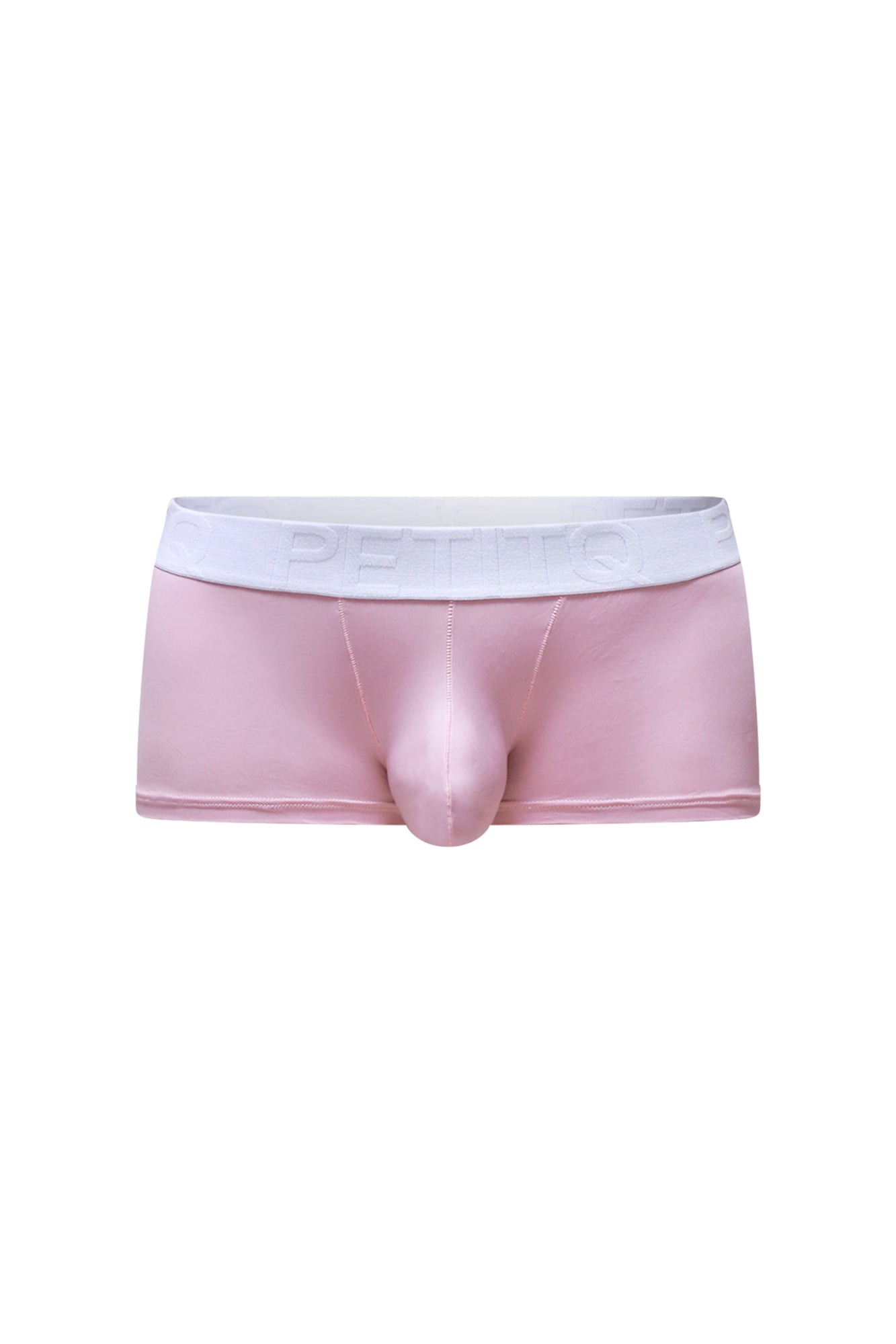 Petitq trunk dome skine tea rose pink men’s briefs with white elastic waistband embossed with better brand name