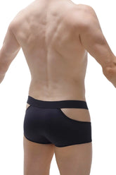Boxer Feneu Black athletic briefs in sleek black with form-fitting design and distinctive side cutout details