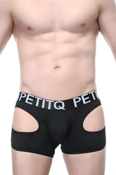 Black boxer veyar men’s briefs with white logo band and side cutouts in breathable fabric for everyday wear