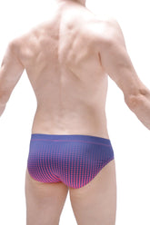 Brief ansan ascou pink purple and pink gradient dot-patterned swim trunks for men with a comfortable fit