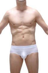 White mens briefs cernin modal white with smooth form fitting design and subtle elastic waistband