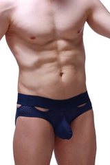 Navy blue mesh briefs brief malans bee with cutout sides and solid waistband for comfortable wear