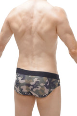 Brief menhir camo mesh camouflage briefs with black elastic waistband made of breathable mesh fabric
