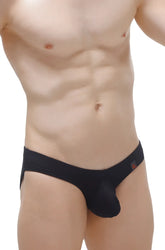 Black men’s briefs brief nieul black with a snug form fitting design and a small red logo on the waistband