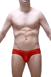 Red textured briefs brief scaux bee red with snug fit and elastic waistband for comfortable wear