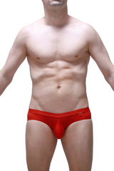 Red textured briefs brief scaux bee red with snug fit and elastic waistband for comfortable wear
