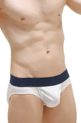 White briefs taik modal with navy blue elastic waistband made from soft modal fabric for comfortable wear