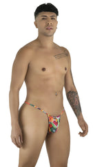 Vibrant candyMan 9586 g-string thong with colorful tropical fruit pattern perfect for summer wear