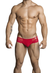 Candyman Spitzen-Tanga mit Cut-Out, Rot, 99299, Größe S