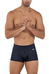 Navy blue candyMan 99729 work-n-out trunks men’s briefs with high waistband and subtle side brand logo