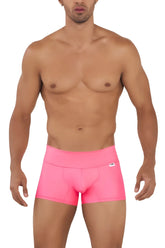 Bright pink candyman 99729 work-n-out trunks with wide elastic waistband and smooth, form-fitting athletic fabric