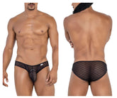Black mesh briefs with diamond pattern and central pouch candyMan 99812 mesh briefs color black
