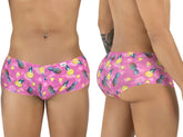 Pink pineapple-patterned men’s briefs candy man 99922 trunks color printed pink made of soft fabric