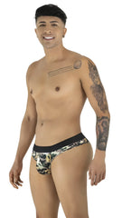Camouflaged candyMan 99938 briefs with a black waistband made from soft breathable fabric for comfortable wear