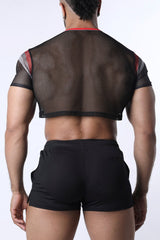 Chain Reaction Mesh Crop Top