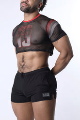 CHAIN REACTION MESH CROP TOP