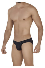 Black mens briefs clever 0535-1 kroma bikini in black with sleek form-fitting design and cloth embroidered waistband