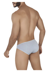 Light gray clever 0535-1 kroma bikini briefs with subtle textured mesh pattern in breathable fabric