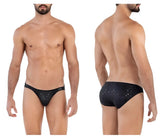 Black clever 1633 illusion bikini briefs with subtle star pattern designed for comfortable everyday wear