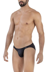 Clever 1633 illusion bikini black briefs with subtle star pattern designed for comfortable daily wear