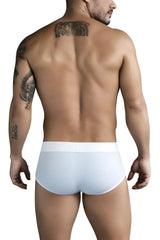 White ribbed briefs with a solid white waistband in clever 1733 colors briefs color blue design
