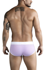Lavender ribbed briefs with white elastic waistband from clever 1733 colors briefs in lilac color