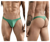 Green clevver thong with smooth form-fitting design from clever 1773 cactus thongs collection in green color
