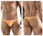 Orange clever 1773 cactus thong briefs with smooth seamless design and small front brand tag