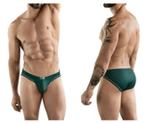 Dark green clever 1782 Argovia briefs with white trim and classic label on waistband, form-fitting and comfortable