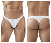 White clever 1830 desirable thong underwear with smooth seamless design shown from the back