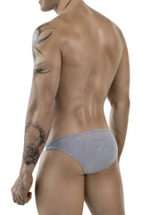 Clever 1846 mantra bikini briefs in gray with a textured fabric for comfortable everyday wear