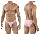 Pink clever 1848 relax bikini athletic briefs with white trim designed for comfortable activewear use
