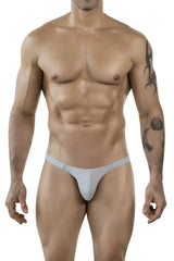 Clever 1865 oomph bikini gray light gray form-fitting thong made of smooth stretchy fabric with minimalist design