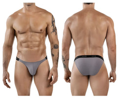 Gray clever 1867 tokio bikini briefs with black elastic waistband featuring white clever branding