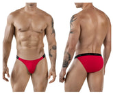 Red men’s briefs clever 1867 tokio bikini with black elastic waistband featuring the clever brand name