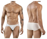 Clever 1870 audaz bikini beige white men’s briefs with smooth form-fitting design and subtle front closure