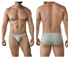 Light green clever 2014 reto briefs with subtle texture and brand tag on waistband in form-fitting men’s style