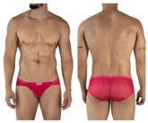 Bright pink clever 2016 mosaico men’s briefs with mesh texture subtle pattern and clevis brand name on the front