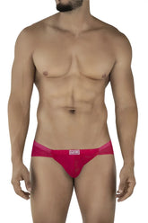 Bright pink clever 2016 mosaico briefs with textured fabric pattern and brand label on the waistband