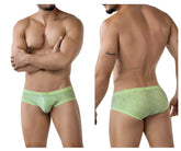 Lime green clever 2017 neon briefs with geometric pattern in lightweight breathable fabric for everyday wear