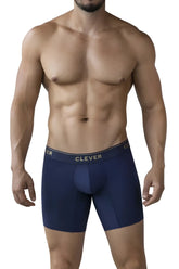 Navy blue clever 2027 valladolid boxer briefs with white logo waistband designed for comfortable everyday wear