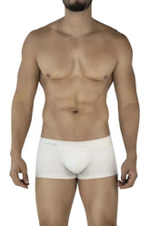 Beige clever 2042 mendoza trunks made of white cotton briefs with a subtle clever logo on the waistband