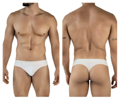 White clevr briefs with smooth seamless design shown from the back in beige color from clever 2044 mendoza thongs