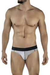 Gray and black clever 2045 catamarca briefs with sleek form-fitting design for athletic wear in dark gray color